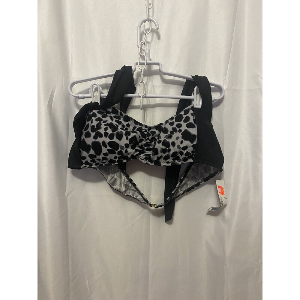 Rodan swimwear bikini top size 22w new with tags black & white